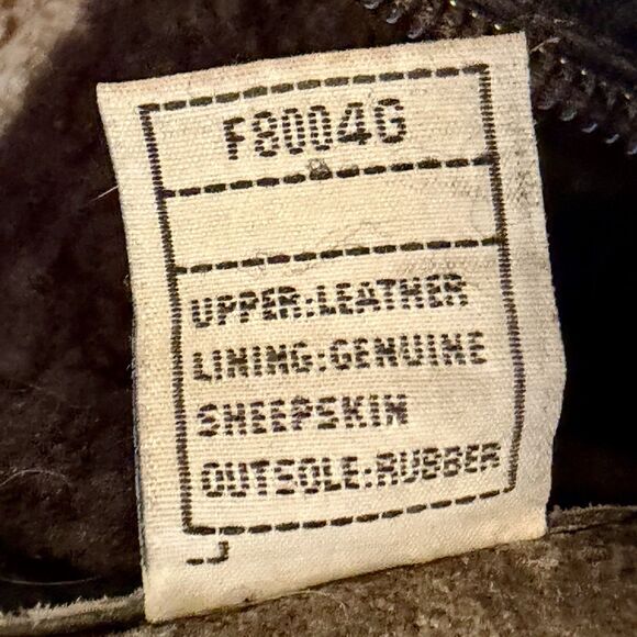 UGG Brooklyn Women's Black Leather Sheepskin Lined Boots Size 8 - Picture 7 of 8